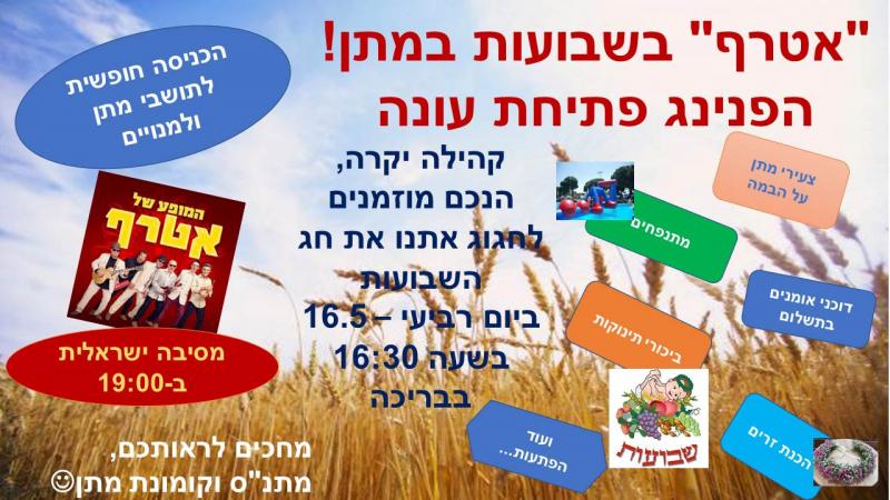 ביכורי תינוקות- חג שבועות-2018